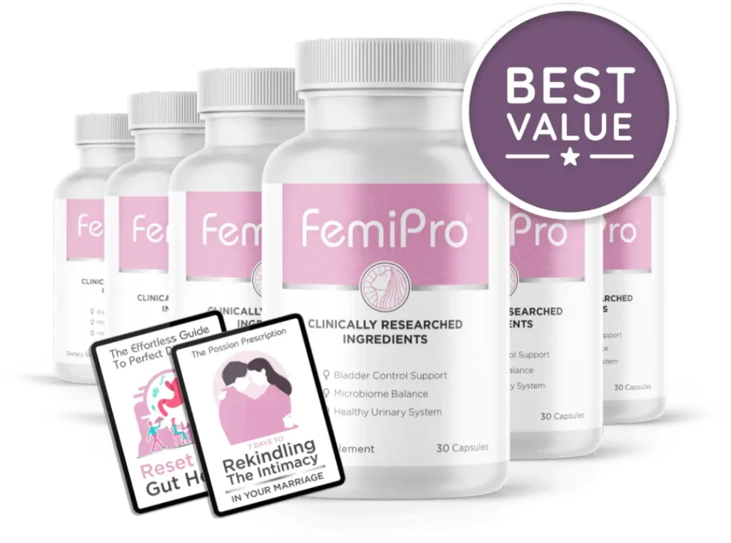 1Bottles-FemiPro provides a natural solution designed specifically for women facing challenges with bladder control and urinary health.